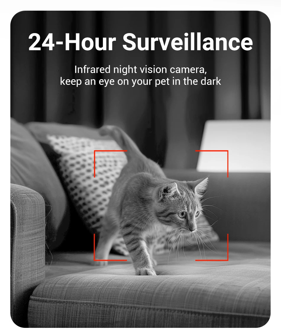 Snugll automatic dog feeder with camera offering 24 hour surveillance and infrared night vision