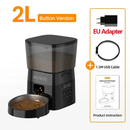 Snugll Timed Dog Feeder with Portion Control - Automatic Pet Food Dispenser