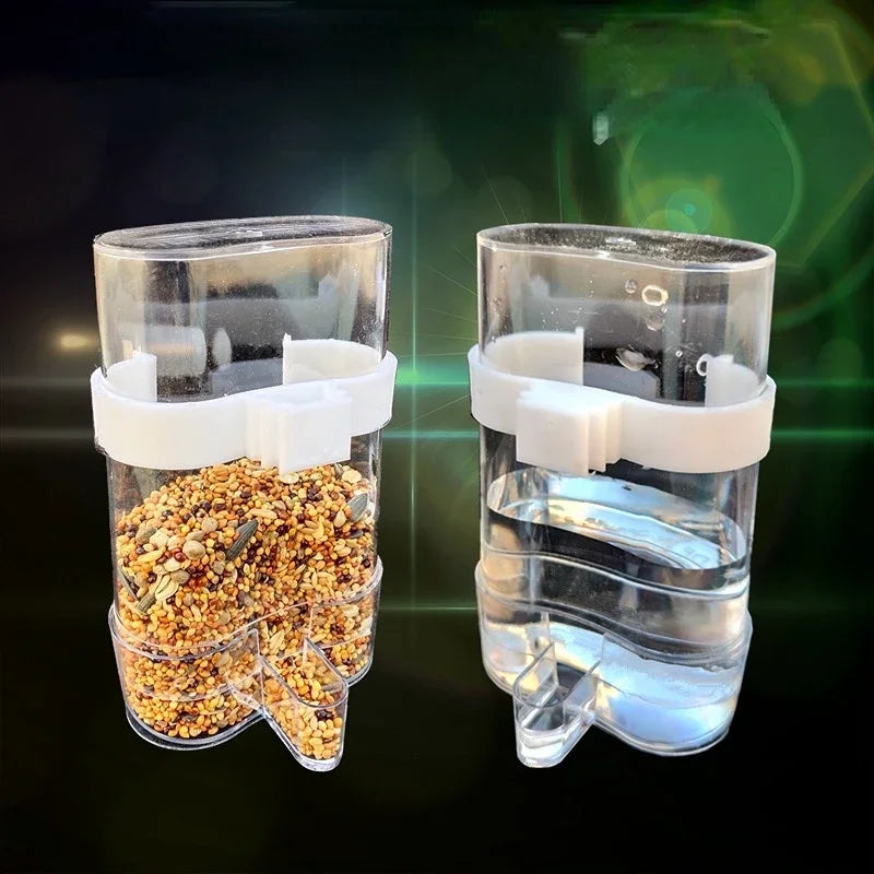 Snugll transparent automatic bird feeder with separate compartments for water and seeds