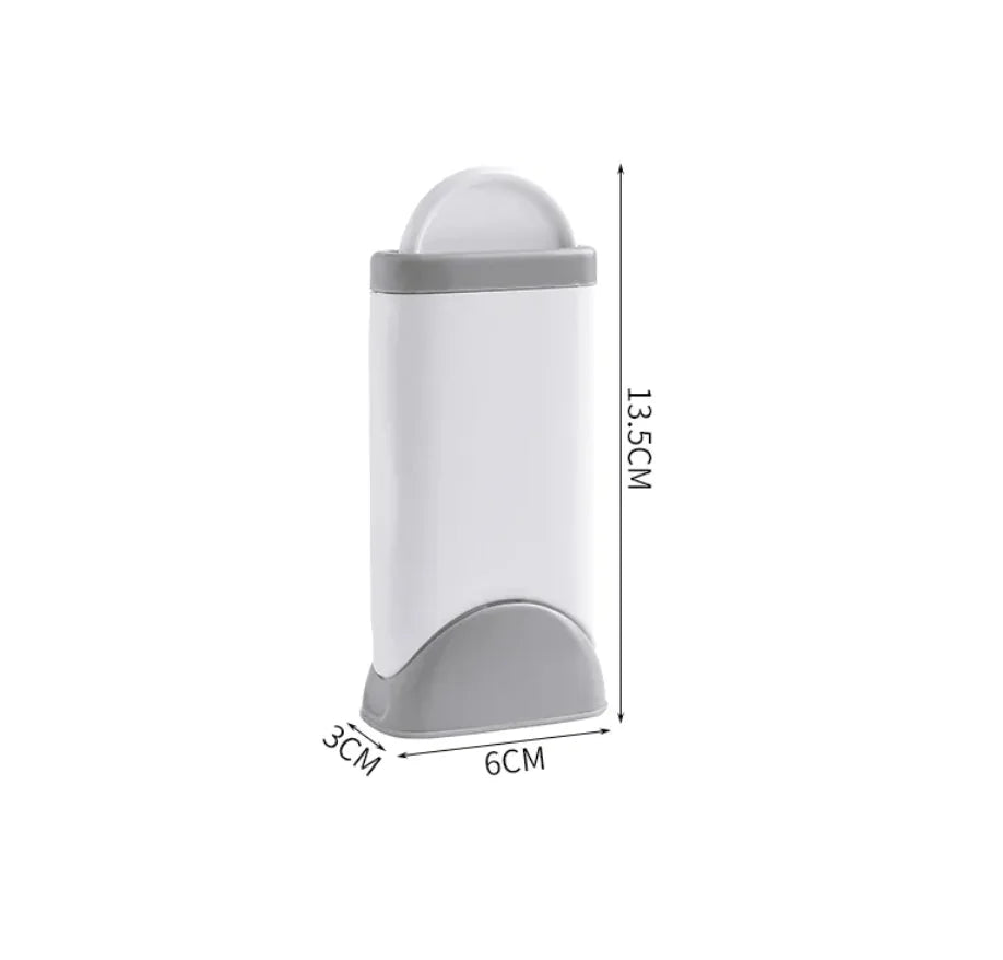 Snugll electrostatic pet hair remover in white and gray with compact size dimensions